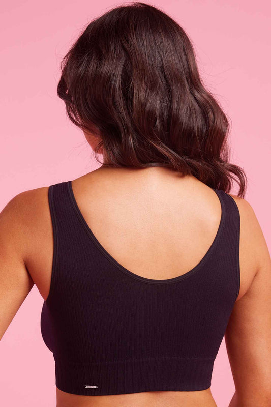 Ivy Seamfree Reversible Crop Top Black