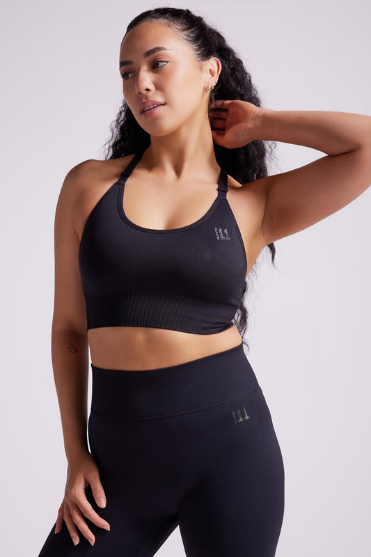 Athena Seamfree Medium Impact Sports Bra Black