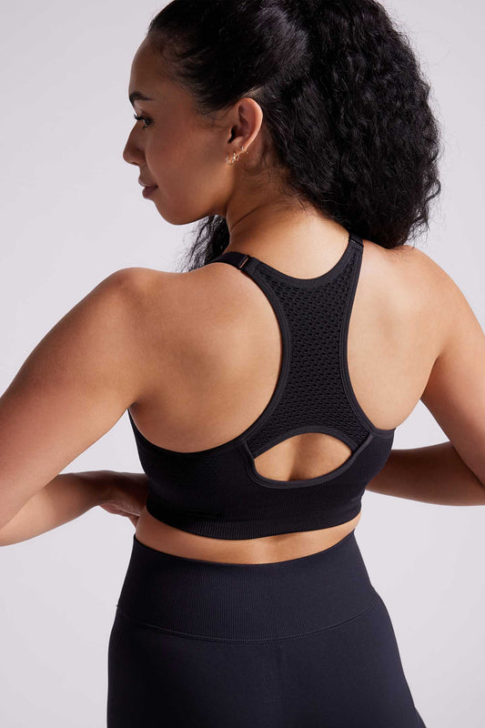 Athena Seamfree Medium Impact Sports Bra Black