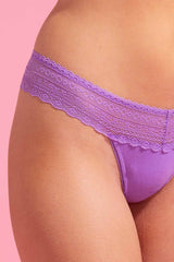 G String Recycled Cotton Purple Hebe