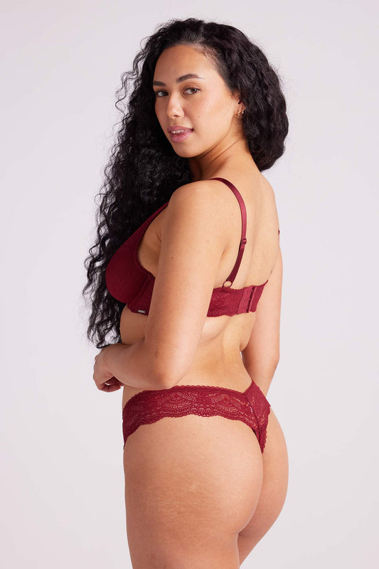 Giselle Lace G-String Rhubarb