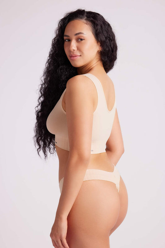Ivy Seamfree High Waist G-string Taupe
