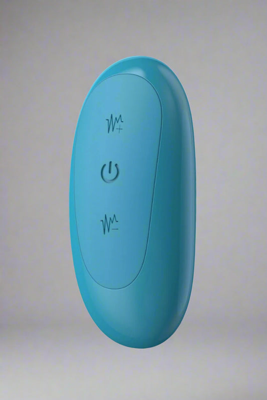 Butt Plug Vibrating Swirl Metallic Blue