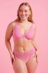 Giselle Sachet Pink Lace Brazilian