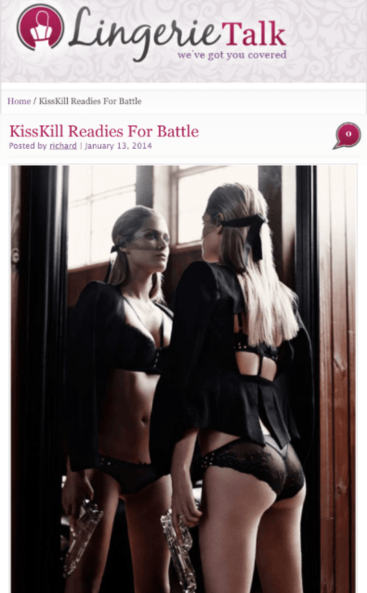 KISSKILL Readies for battle - by Lingerie Talk. | KISSKILL Online Designer Lingerie