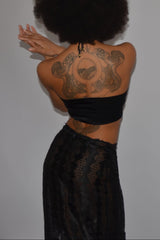 KZ Silk Pencil Skirt Black
