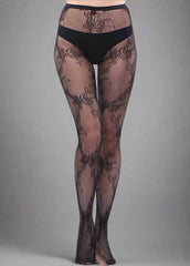 Pantyhose Lace Vine Black