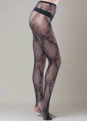 Pantyhose Lace Vine Black