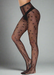 Pantyhose Moon Stars Black