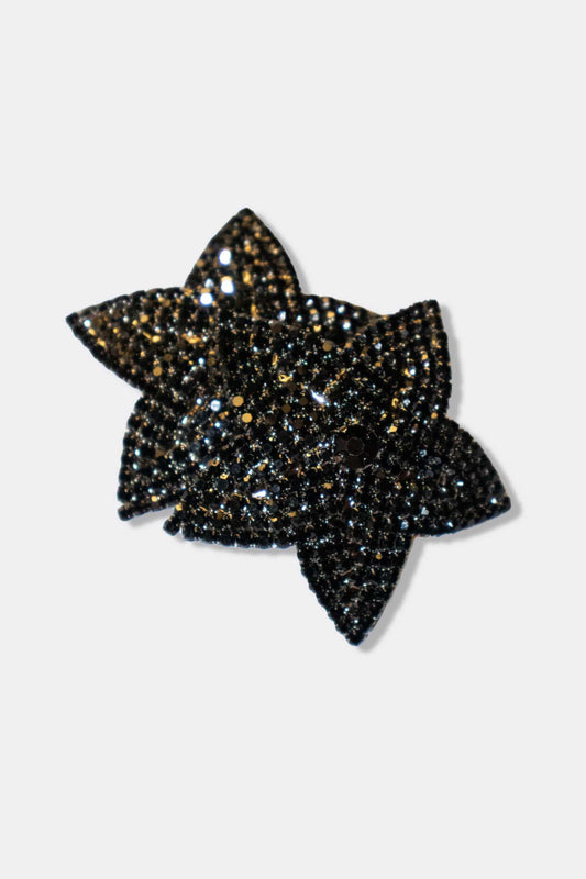 Diamante Nipple Pasties Star Black