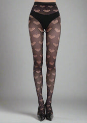Pantyhose Heart Black