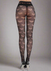 Pantyhose Heart Black