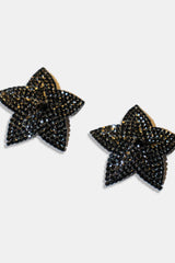 Diamante Nipple Pasties Star Black