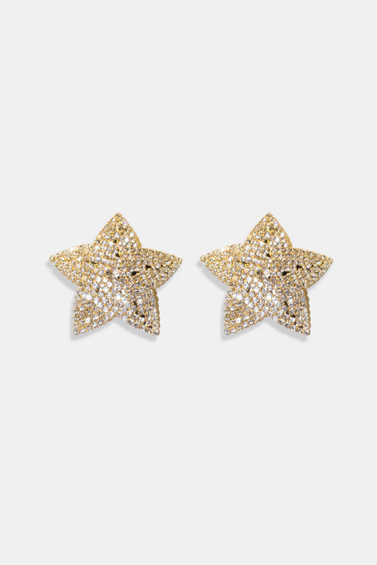 Diamante Nipple Pasties Star Gold