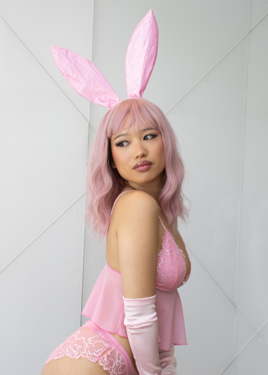 Bunny Ears Satin Pink