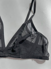 Bra Plunge Mesh Black