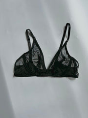 Bra Plunge Mesh Black