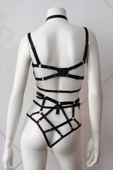 Archive Addict Set Open Choker Bra & High Waisted Knicker