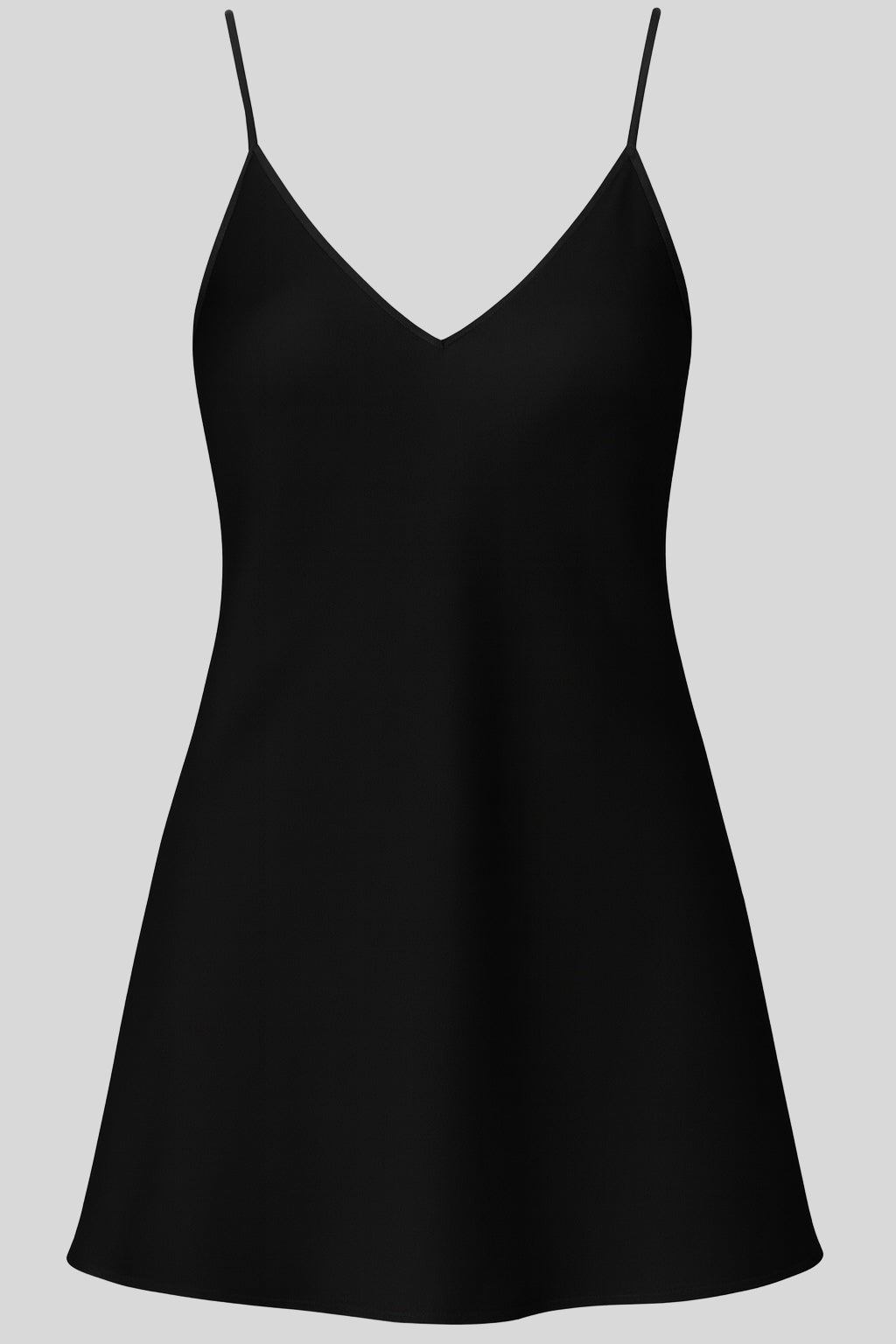 Ashley Silk Mini Slip Dress Black