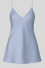 Ashley Silk Slip Mini Dress Blue