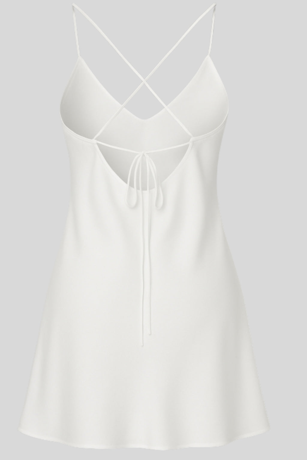 Ashley Silk Mini Slip Dress White