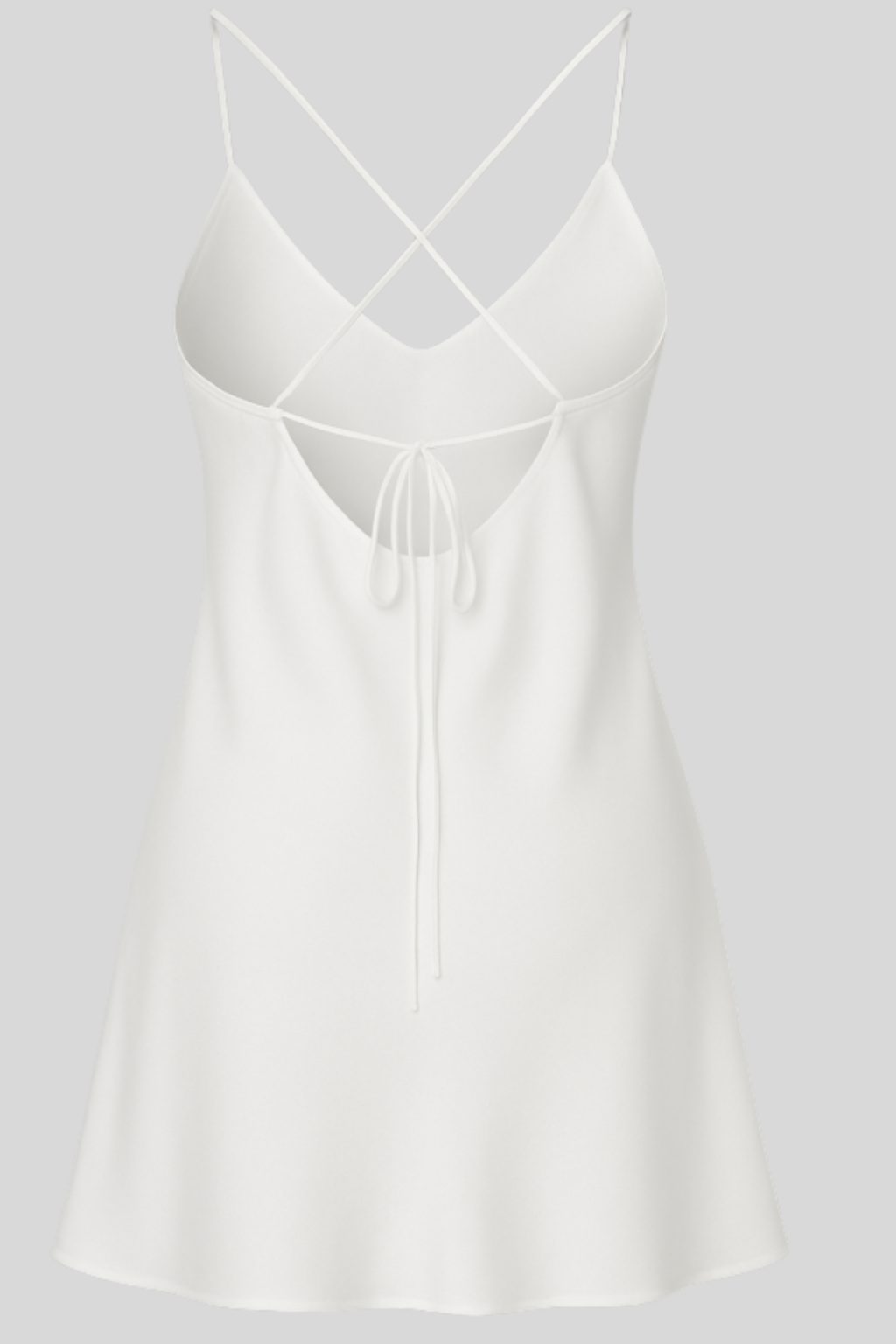 Ashley Silk Mini Slip Dress White