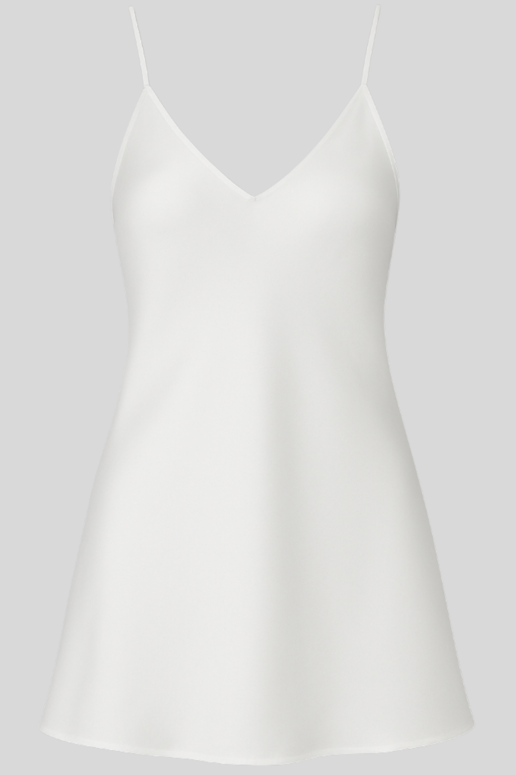 Ashley Silk Mini Slip Dress White