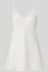 Ashley Silk Mini Slip Dress White