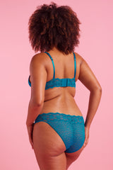 Bella Lace Bikini Knicker Peacock