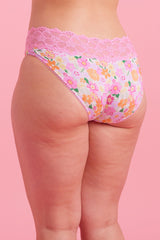 Chloe Microfibre Boyleg Knicker Retro Floral