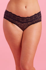 Bella Lace Boyleg Knicker Black