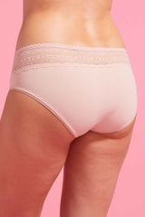 Lily Cotton & Lace Boyleg Knicker Taupe