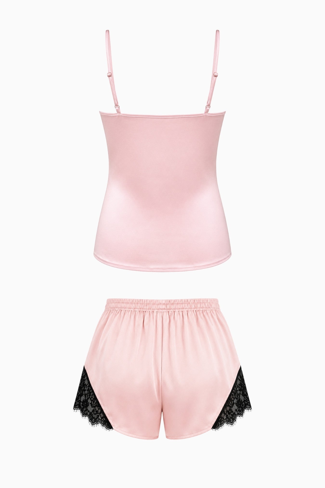 Baby Pink Silk Lace Cami & Short - Size S | Archive Sample Secondary image