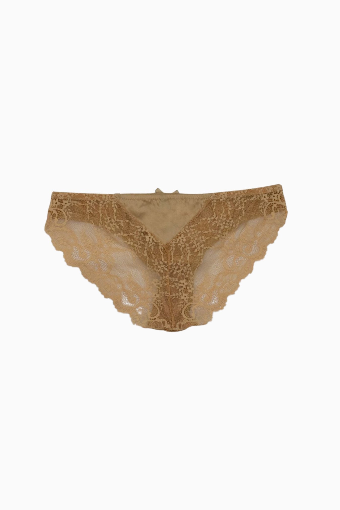 Champagne Silk Lace Brief – Size S | Archive Sample