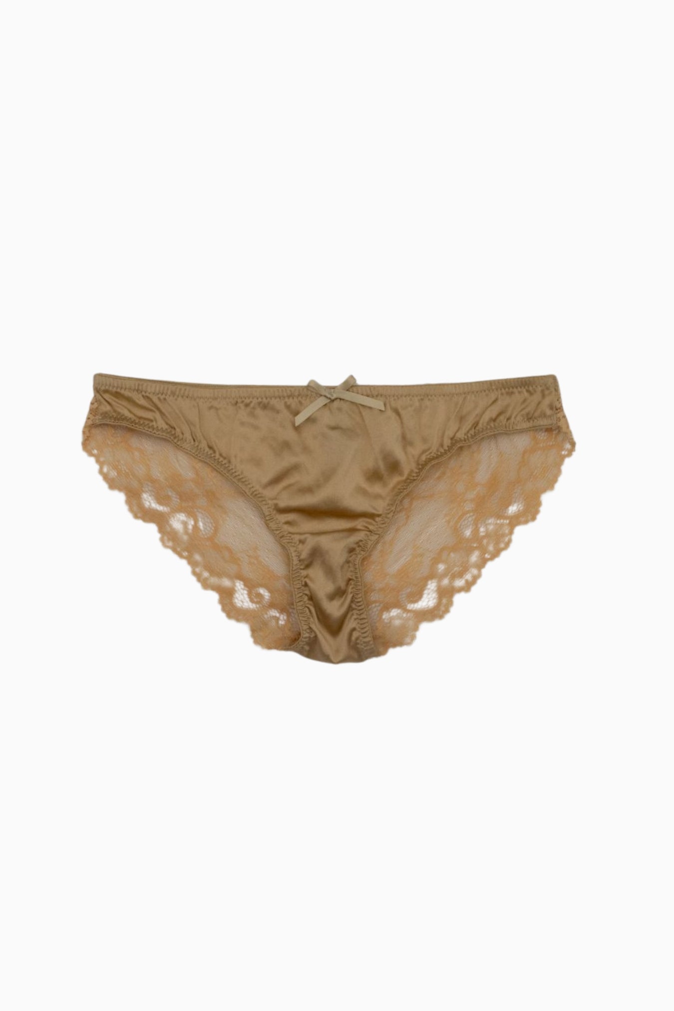 Champagne Silk Lace Brief – Size S | Archive Sample