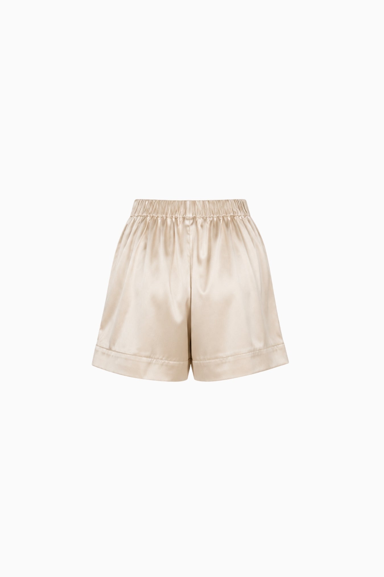 Champagne Silk Tailored Shorts – Size S | Archive Sample Secondary image