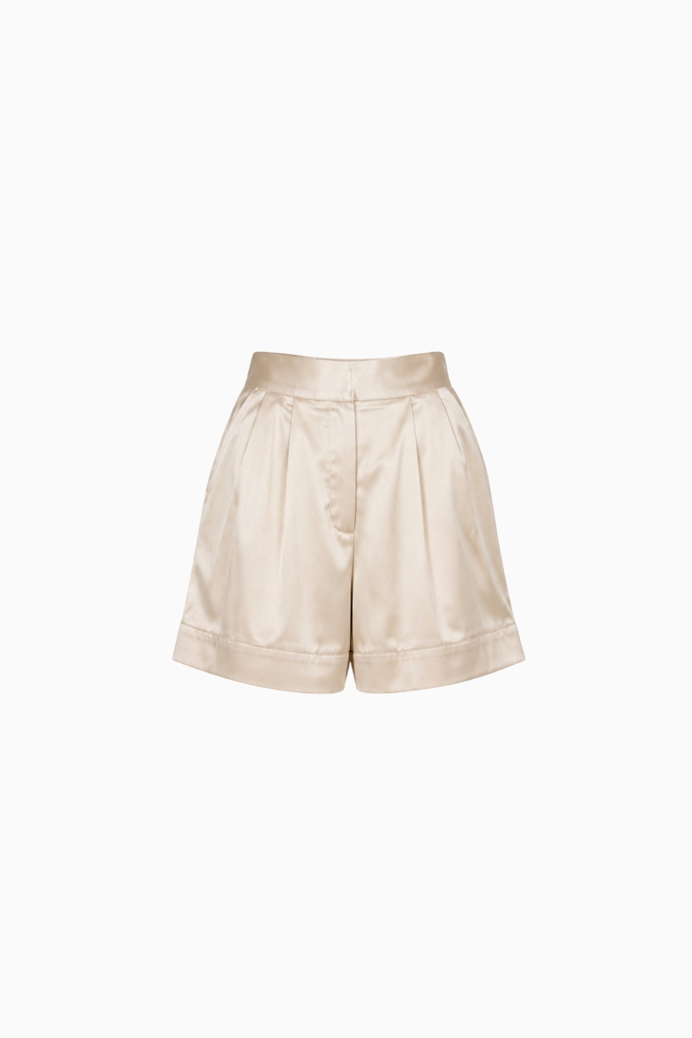 Champagne Silk Tailored Shorts – Size S | Archive Sample
