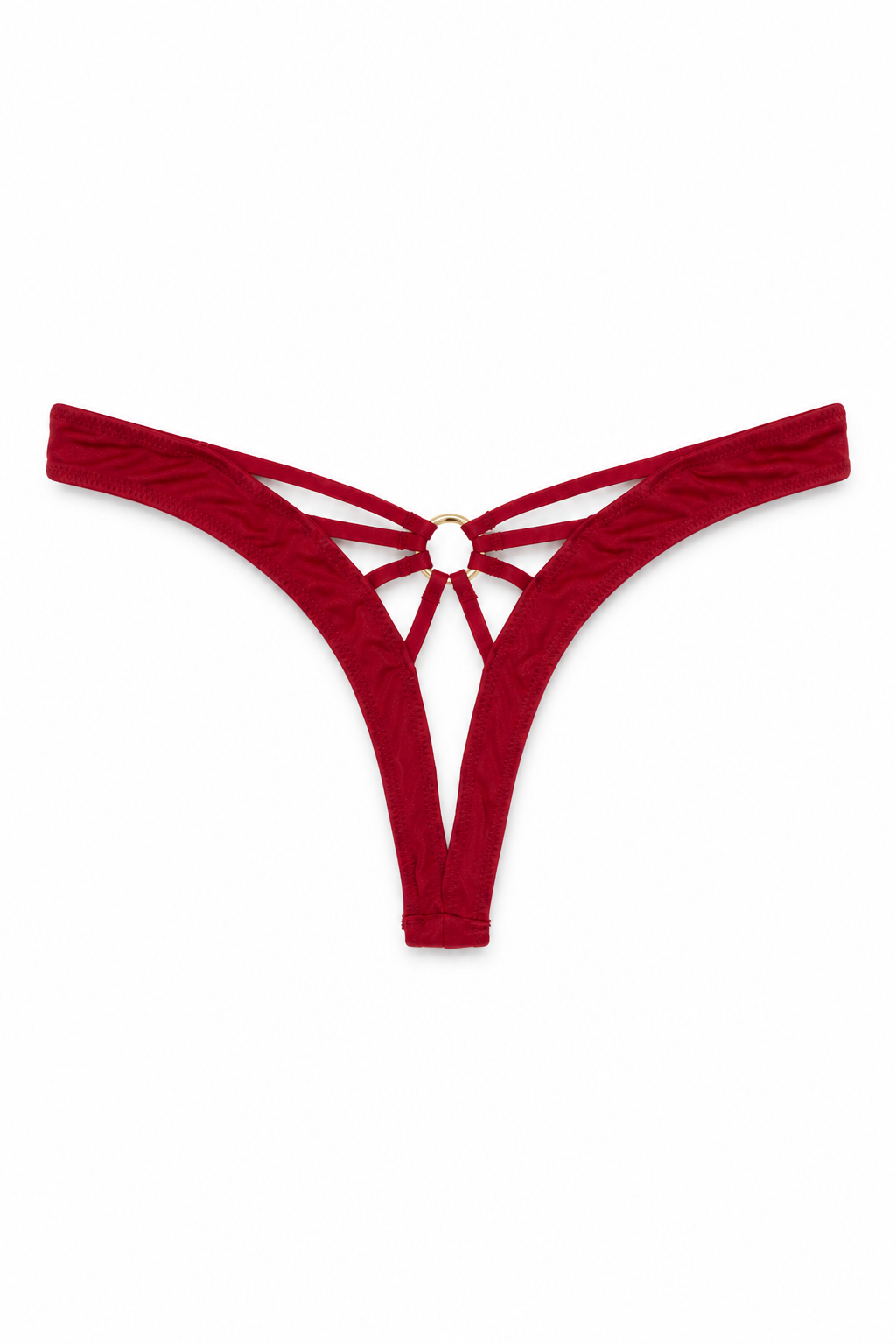 Red Satin Ring Detail G-String – Size S | Archive Sample Main image