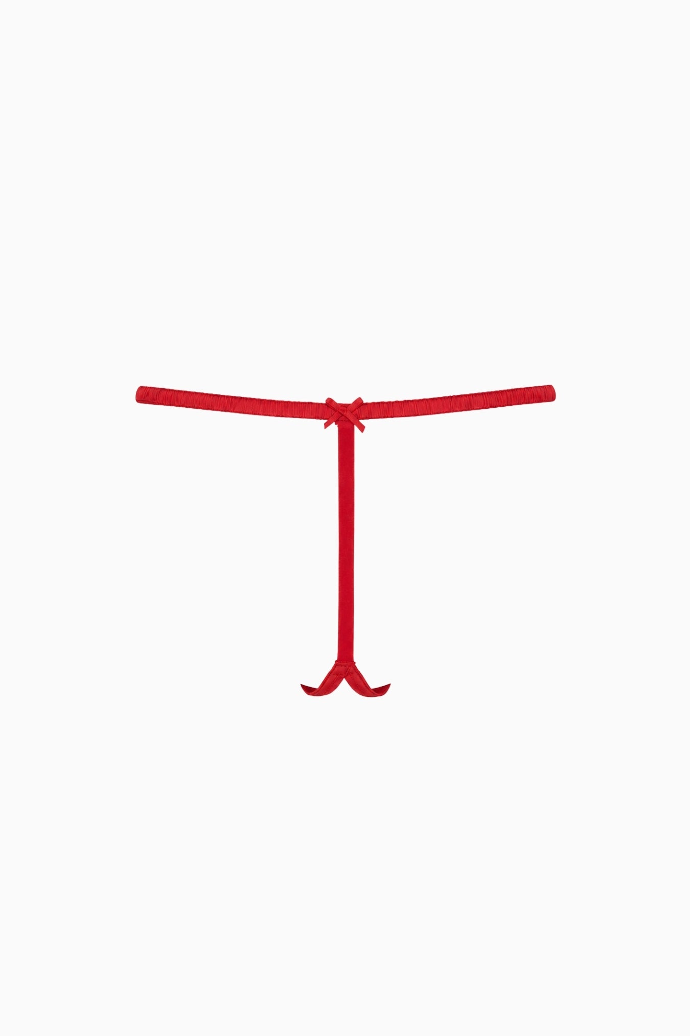 Double Bow Crotchless G-String Red – Size S | Archive Sample Secondary image