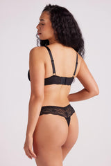 Giselle Lace Plunge Bra Black