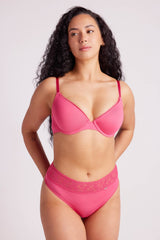 Sabrina Microfibre High Waist G-String Pink