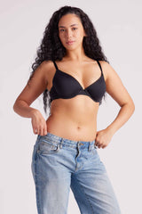 Sabrina Microfibre T Shirt Plunge Bra Black