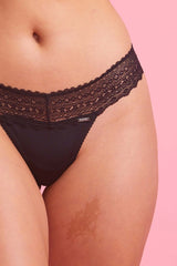G String Lace Luxe Microfibre Black