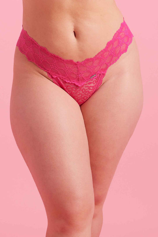 Bella Lace G String Pink