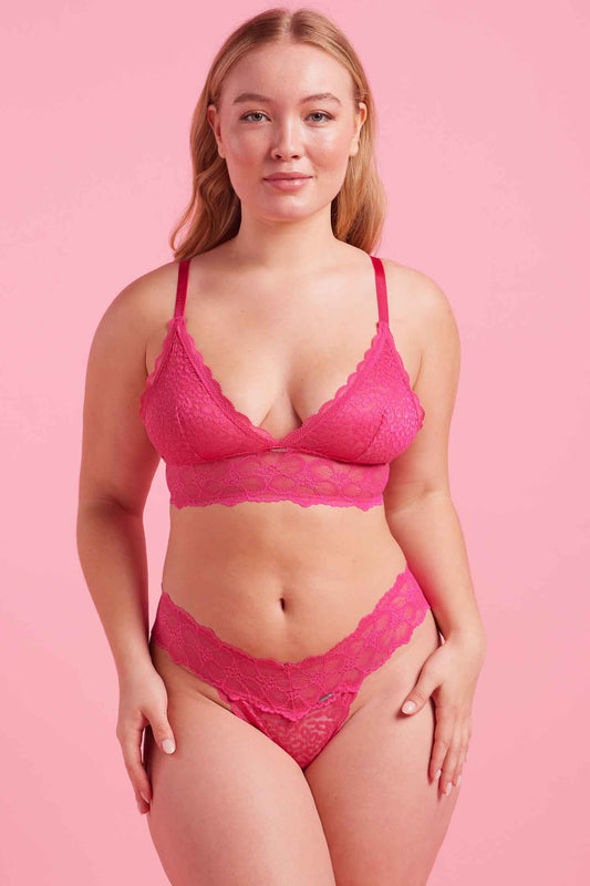 Bella Lace G String Pink