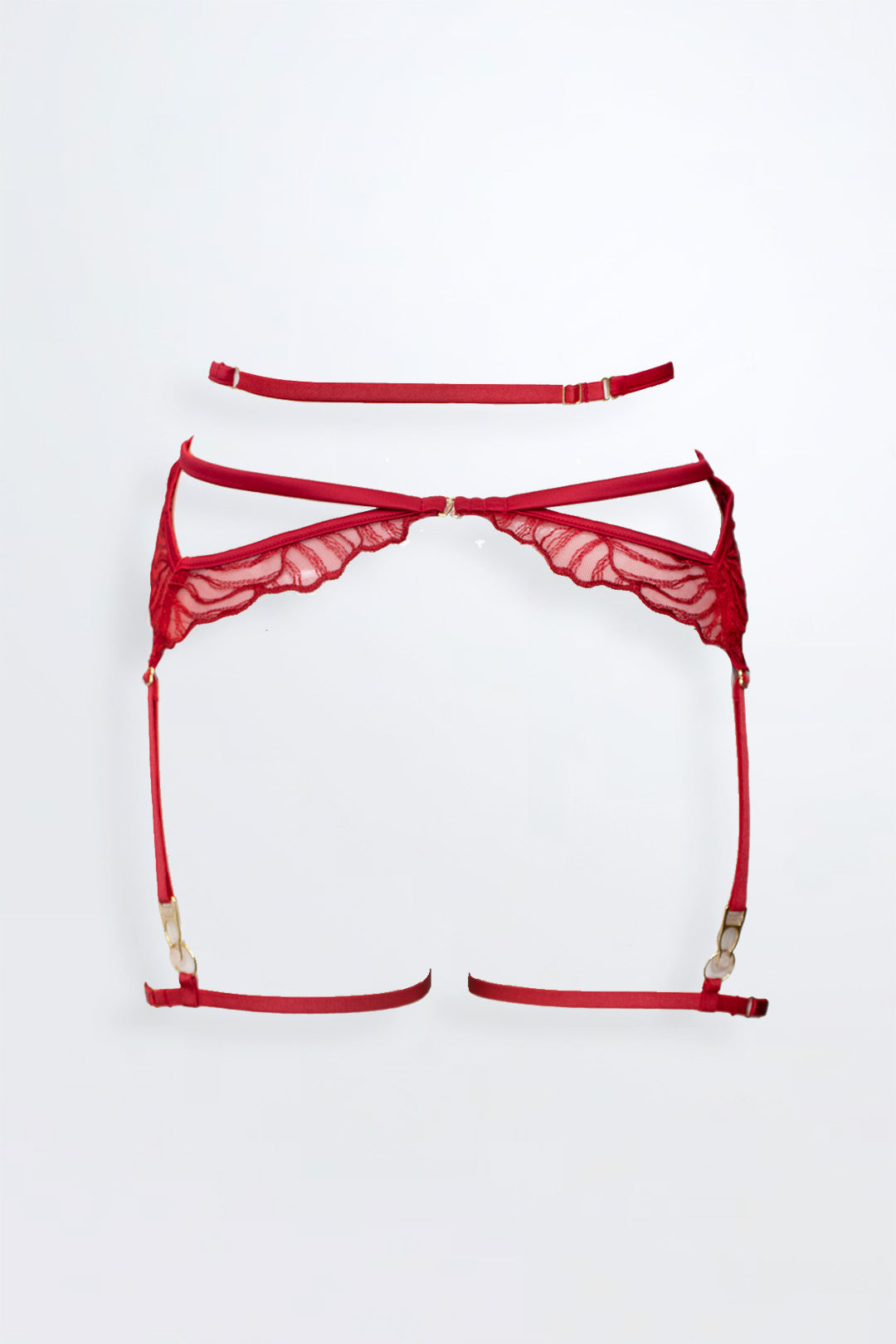 Gaia Garter Suspender Belt Red Secondary image