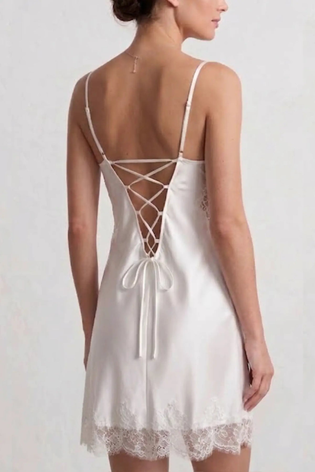 Silk Genevieve Slip White | Archive Sample