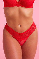 Giselle Lace G-string Red