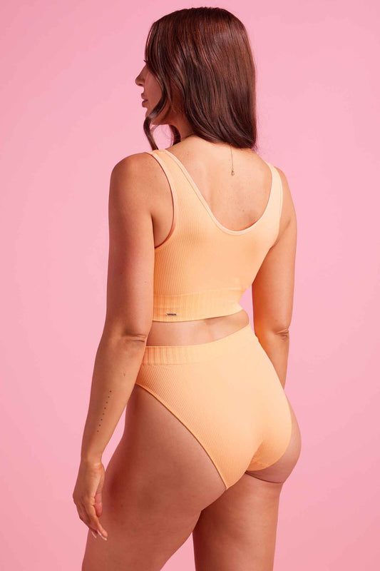 Ivy Seamfree High Cut Bikini Brief Tangerine