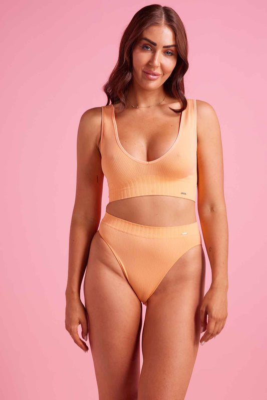 Ivy Seamfree High Cut Bikini Brief Tangerine